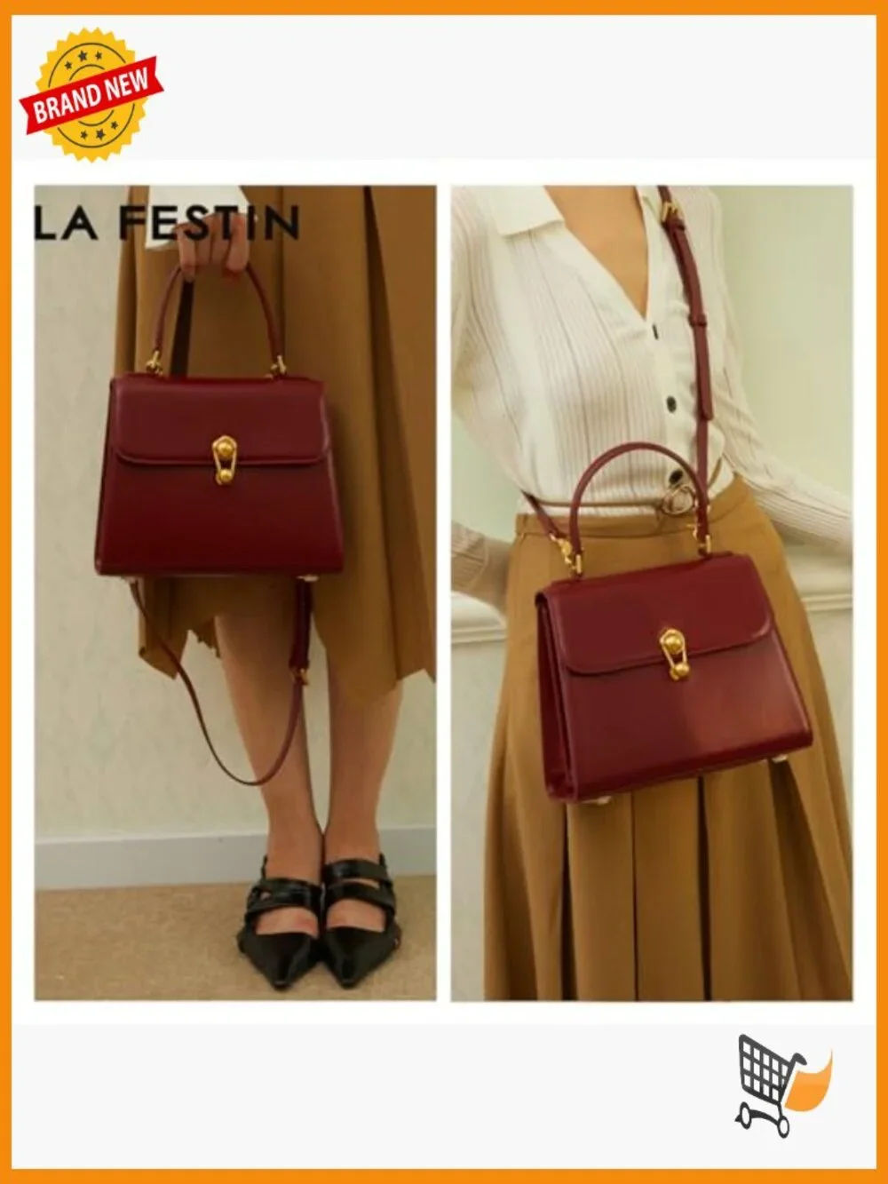 Genuine Leather Hobo Bag Crossbody Shoulder Purse